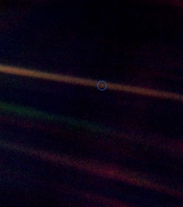 This narrow-angle colour image of the Earth, dubbed "Pale Blue Dot," is a part of the first-ever "portrait" of the solar system, taken by Voyager 1. By NASA (Public domain) The famous "pale blue dot" photograph, showing Earth as a pale blue dot in the ecliptic as viewed from the Voyager space probe.